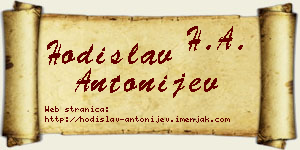 Hodislav Antonijev vizit kartica